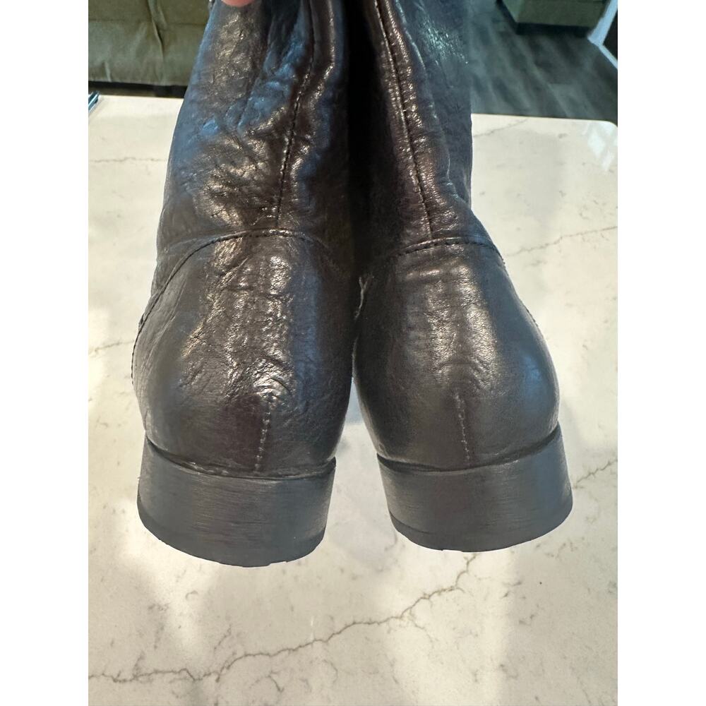 Women's Born Crown Gilmore Knee High Zip On Lace Tie Blackish Brown Leather 7.5 - Picture 14 of 16